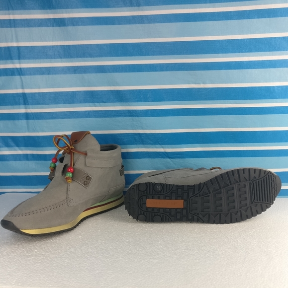 HANDMADE in Europe LEATHER in & out Amerindian Navajo Villager Chukka Sneaker 8 - Picture 6 of 14